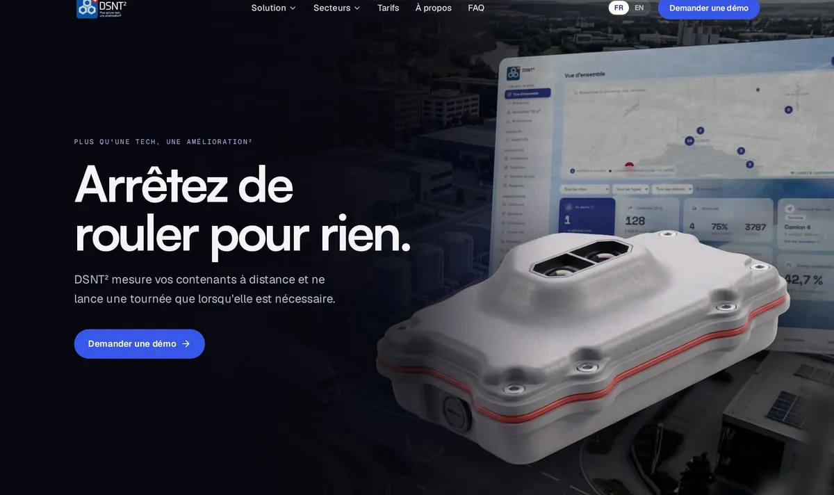 DSNT² — Startseite mit dem Sensor