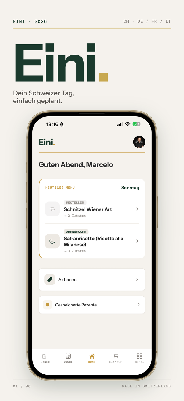 EINI — unsere eigene App, live im App Store und auf Google Play